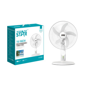 Winningstar 16-inch 13W portable floor <b>fan</b> with LED light, exclusively supplied to cross-border buyers. - Product Image 1