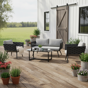 Canapé d'extérieur en corde tressée populaire, mobilier <span class=keywords><strong>de</strong></span> <span class=keywords><strong>jardin</strong></span> <span class=keywords><strong>de</strong></span> luxe - Product Image 3