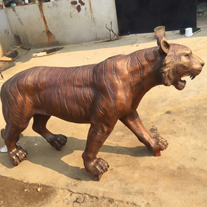 Scultura Personalizzata di Tigre in Bronzo, Statua del Re delle Bestie, Statua Animale per Decorazione Esterna - Product Image 2
