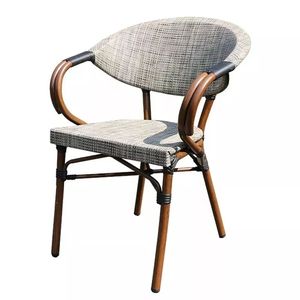 <span class=keywords><strong>2022</strong></span> moderno Nuevo diseño Silla de ratán de mimbre de bambú Natural impermeable al aire libre <span class=keywords><strong>Bistro</strong></span> cómodo asiento cojín para patio Villa - Product Image 4