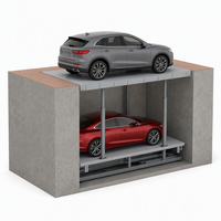 Système de stationnement mécanique à deux colonnes pour voitures, idéal pour les garages souterrains