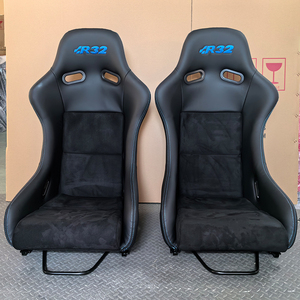 Carbon Fiber Racing Bucket <b>Seats</b> with Pepita Confetti Waterproof & Custom Color for Volkswagen <b>Golf</b> R/R32/R36/B6/Scirocco R - Product Image 3