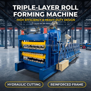 Machine de formage automatique à trois couches pour tôles <span class=keywords><strong>GI</strong></span>, prix usine, machine de fabrication de garnitures de carrelage en acier inoxydable, vente chaude - Product Image 6