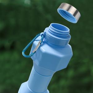Botella de <span class=keywords><strong>Agua</strong></span> Deportiva Plegable con Logotipo Personalizado, Creativa, de Silicona, con Forma de Mancuerna, Multicolor, 650 ml - Product Image 3