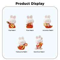 Kotak Misteri Resin Kelinci, Figurine Kelinci Bulan, Mainan Koleksi, Gaya Tradisional Cina, Ornamen Meja, Hadiah Hari Raya Pertengahan Musim Gugur