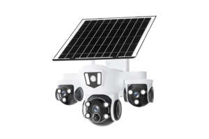 กล้องวงจรปิด V380 Pro 6MP สำหรับภายนอกอาคาร <span class=keywords><strong>3</strong></span> เลนส์ พลังงานแสงอาทิตย์ รองรับซิมการ์ด 4G แบบหมุนได้ พร้อมระบบ AI และแผงโซลาร์เซลล์ - Product Image 2