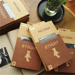 Thân Thiện Với Môi Phân Hủy Tùy Chỉnh Quần Áo Trẻ Em Khăn Nâu Kraft Bao Bì Quà Tặng Pox Với Cửa Sổ Pvc Rõ Ràng Và Móc Áo, Vớ Gói - Product Image 3