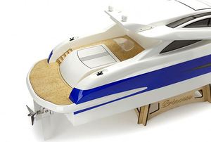 Yate de Lujo TFL 1305, <span class=keywords><strong>Lancha</strong></span> Grande de Fibra de Vidrio Tipo Princesa de 1310 mm, Barco <span class=keywords><strong>RC</strong></span> a <span class=keywords><strong>Gasolina</strong></span> con Motor de 30 CC, Barco ARTR con Doble Timón - Product Image 2