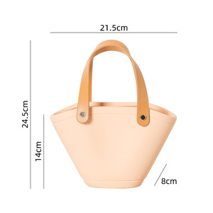Jarrón de Cerámica <span class=keywords><strong>con</strong></span> Forma de Bolso Artístico Decorativo, <span class=keywords><strong>con</strong></span> <span class=keywords><strong>Flores</strong></span> <span class=keywords><strong>Artificiales</strong></span>, Jarrón Decorativo para Mesa, Regalo de Cumpleaños - Product Image 6