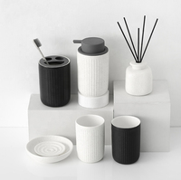 Ceramic Bathroom Accessories Sets, New Design, White, Blue