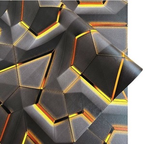 Papier Peint PVC Bufu <span class=keywords><strong>Moderne</strong></span> 3D Gaufré Géométrique Métallique Étanche Design Contemporain pour Usage Domestique Décoration de <span class=keywords><strong>Cuisine</strong></span> - Product Image 5