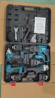 Ensemble complet d'outils ménagers avec clé électrique Meuleuse d'angle Perceuse électrique Marteau électrique