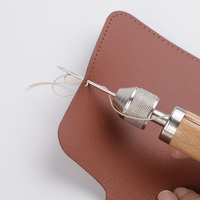 Kit de couture du cuir, couture à la main, poinçon, poinçon, poinçon, Kit de réparation pour outils d'artisanat du cuir, accessoires de bricolage