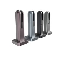 Aluminiumlegierung Glasklammer Reine Massivstufen-Treppengeländer Bodenmontierte Schwimmbad-Geländer Moderne Schlichtheit 5 Jahre Garantie