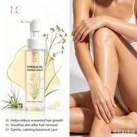 Lance Private Label Alami Menghambat Pertumbuhan Rambut Menenangkan Kulit Setelah Penghilangan Rambut 100% Minyak Cyperus Rotundus Murni
