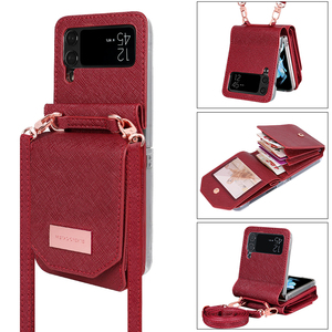 Funda VIETAO para Teléfono Móvil Z Flip <span class=keywords><strong>43</strong></span> con Correa de Hombro Tipo Cartera, Diseño de Lujo, Antigolpes y Soporte para Teléfono - Product Image 2
