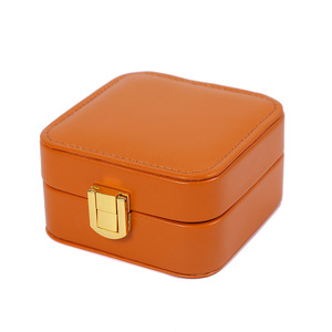 Portagioie in Pelle a Doppio Strato Portatile Stile Semplice per Viaggi Con <span class=keywords><strong>Specchio</strong></span> - Product Image 5