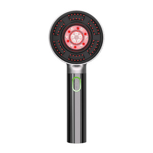 Electric Scalp Massage Comb PM82 Vibration Red Light Therapy Hair Care Head Spa Device Silver Color USB Powered - Product Image 3