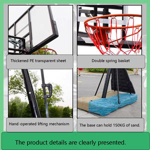 Support <span class=keywords><strong>de</strong></span> <span class=keywords><strong>basket</strong></span>-ball portable <span class=keywords><strong>de</strong></span> haute qualité et économique avec panneau <span class=keywords><strong>de</strong></span> <span class=keywords><strong>basket</strong></span>-ball mobile pour l'entraînement à domicile - Product Image 3