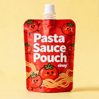 Pochette souple à bec verseur pour liquides et sauces, facile à utiliser, thermoscellable, grande capacité, emballage rechargeable