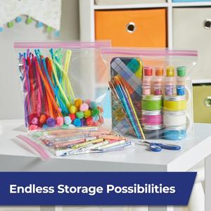 Bolsas de Almacenamiento de Alimentos Resistentes con Cierre a Presión, Tamaño Galón, Ideales para Alimentos para Bebés, Almacenamiento de Bocadillos y Organización de Pinceles - Product Image 6