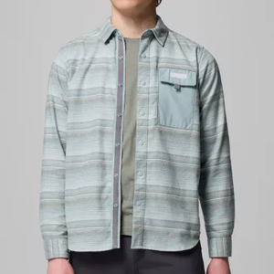 เสื้อเชิ้ตตกปลาพิมพ์ลายฮาวาย ป้องกันแสงแดด SPF50  คอเสื้อแบบซับลิเมชั่นกันความชื้น  ตกแต่งเลื่อมรูปปลา  กระดุมขนาดใหญ่ - Product Image 4