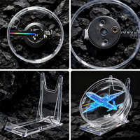 Boîtier acrylique portable avec fonctionnement sans fil par application pour les promotions de vente au détail et les démonstrations de produits Ventilateur holographique 3D