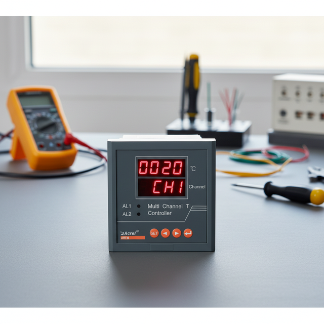 Acrel ARTM-8 Data Receiver Multi-Channel PT100 Temperature Monitor: Real-Time Monitoring &Overheat Protection Electrical Cabinet