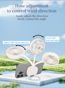 Ventilateur de téléphone magnétique USB élégant et compact, pliable, portable, support de bureau extérieur, compatible iPhone 15-17 - Product Image 4