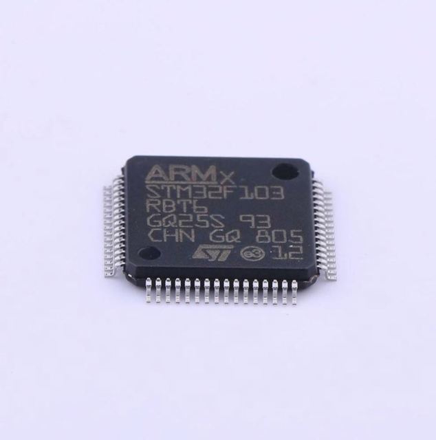 MCU 32-bit STM32F ARM Cortex M3 RISC 128KB Flash 2.5V/3.3V 64-Pin LQFP Tray - Trays STM32F103RBT6 Integrated Circuit