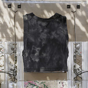 Women's Breathable Lightweight Sleeveless Crew Neck Crop Top Sports Vest with Front Logo Spandex/Nylon Material Without <b>Padding</b> - Product Image 2