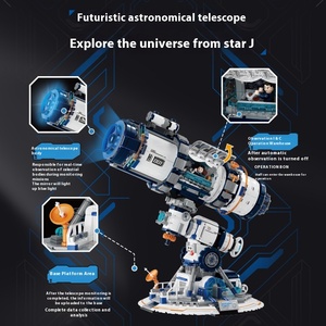 506504 1:24 không gian kính viễn vọng Mô hình đồ chơi trẻ em Lắp ráp khối xây dựng Quả Cầu Nhựa Câu Đố cho khoa học thăm dò Sao - Product Image 2