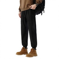 Pantalon Cargo Homme Printemps-Automne Décontracté Minimaliste Joggers Kaki Coupe Slim Tendance pour Hommes Pantalon de Survêtement Extérieur