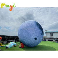 Ballon géant gonflable Fuyi en forme de lune et de planète, décoration du système solaire avec tissu en nylon, tailles de 2m à 4m pour festival de musique