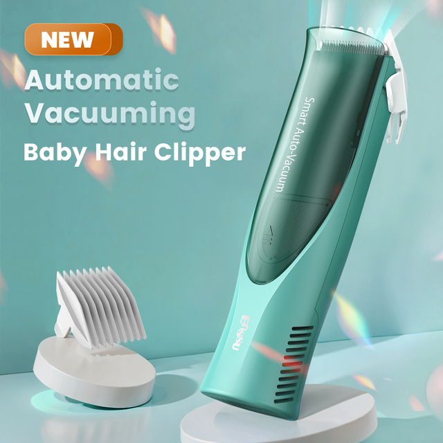Low Noise Waterproof Vacuum Baby Hair Clippers Extra Safe Blade Baby Hair Trimmer Automatic Suction Ceramic Bladelock