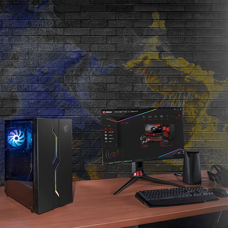 MSI MAG Vampiric 010X Mid Tower Gaming PC Case - ARGB Fan, Mystic