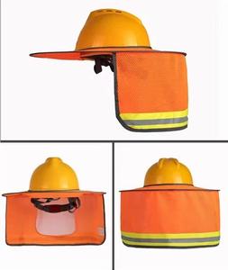 หมวกกันน็อคตาข่ายเต็มขอบหมวกกันน็อคคอกันแดดหมวกก่อสร้างกลางแจ้งหมวกแข็งพร้อมเทปสะท้อนแสงหมวกนิรภัย - Product Image 4