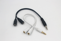 Câble Répartiteur Audio 3,5 mm pour Deux Écouteurs, Vente en Gros Usine, pour Microphone et Haut-parleur