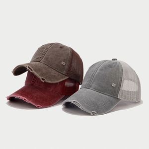Casquette de baseball tendance été 2024, style délavé, en coton et mesh, pour le sport - Product Image 3