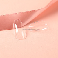 NADECO Faux ongles Soft Gel Pro Tips Clear Color Salon Medium Oval Shapes No Trace Tips