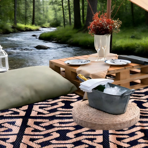 Tapis d'extérieur pliable imperméable toutes saisons, tapis de patio personnalisé en plastique PP - Product Image 1