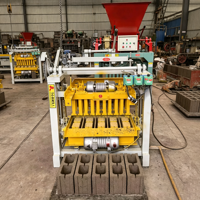 Machine à fabriquer des blocs semi-automatique multifonctionnelle 4-35A pour briques creuses et pleines en béton, et pavés autobloquants pour l'Afrique