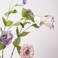 Fleurs artificielles Eustoma Lisianthus au toucher réel, fleurs de campanule hydratantes, fleurs artificielles de gentiane de prairie pour la décoration d'événements