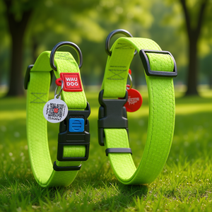 Collar Moderno para Perro Waudog Verde, 14-23 Pulgadas, 1 Pulgada de Ancho, Acolchado, de Nailon, con Hebilla Ajustable para Perros Medianos y Grandes - Product Image 2