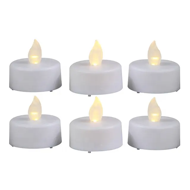 Conjunto de 2 velas LED com efeito 3D cintilante para decoração de casamento