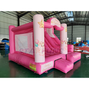 <span class=keywords><strong>Castillo</strong></span> Inflable Comercial Rosa <span class=keywords><strong>de</strong></span> Princesa, <span class=keywords><strong>Castillo</strong></span> Inflable <span class=keywords><strong>de</strong></span> PVC, <span class=keywords><strong>Castillo</strong></span> Inflable con Tobogán para Niños con Soplador - Product Image 3