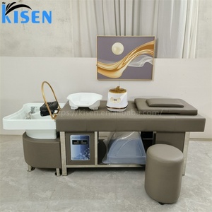 KISEN Cama de Spa Japonesa Moderna y Lujosa para Salones, con Plomería, para Lavado de Cabello y Masajes, Diseño Ergonómico para Belleza - Product Image 5