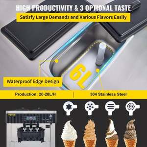 Máquina para hacer helados suaves de 3 sabores Máquina para hacer helados suaves - Product Image 3
