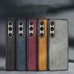 Pour <span class=keywords><strong>Sony</strong></span> <span class=keywords><strong>Xperia</strong></span> 1 <span class=keywords><strong>10</strong></span> VII / 1 5 <span class=keywords><strong>10</strong></span> V <span class=keywords><strong>IV</strong></span> étui en cuir PU antichoc dur couverture arrière étui Silicone pare-chocs - Product Image 1