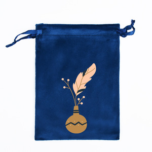 Pochette de maquillage réutilisable en velours avec cordon de serrage pour accessoires de <span class=keywords><strong>téléphone</strong></span> portable et tablette - Product Image 2